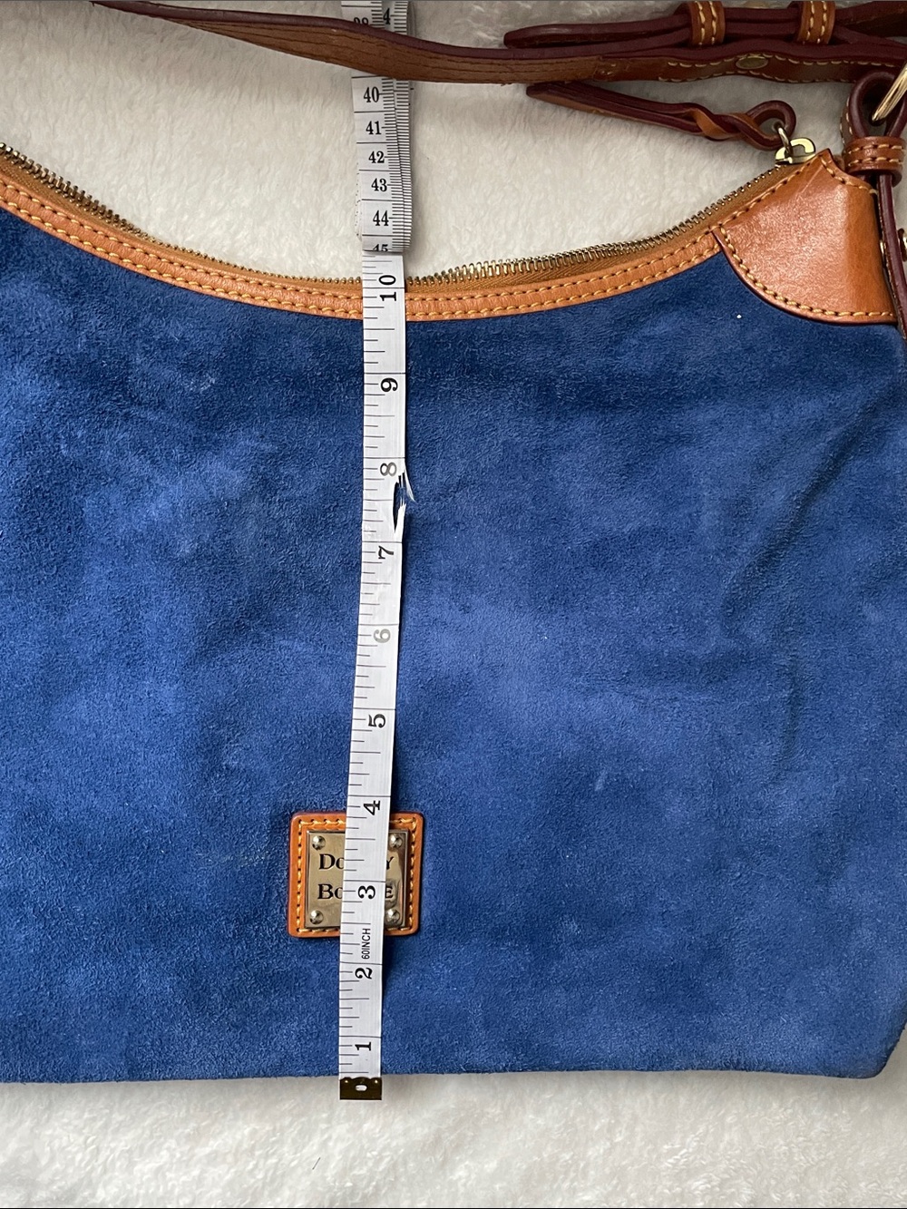 Dooney & Bourke Navy and Tan Shoulder Bag - Picture 2 of 13